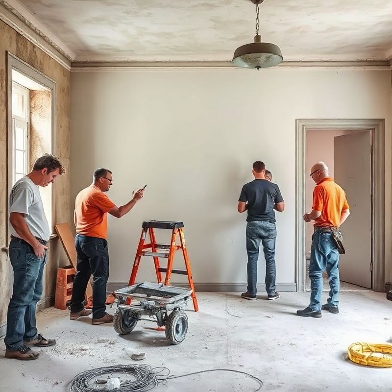 L'équipe Forgehnova sur un chantier d'appartement à Montpellier